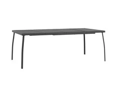 Sodo stalas, antracito, 200x100x72cm, plienas, tinklelis