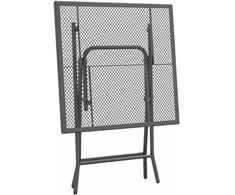 Sodo stalas, antracito, 60x60x72cm, plėsto metalo tinklelis
