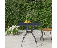 Sodo stalas, antracito, 80x80x72,5cm, plienas, tinklelis