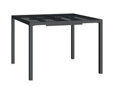 Sodo stalas, antracito spalvos, 100x100x72cm, plienas