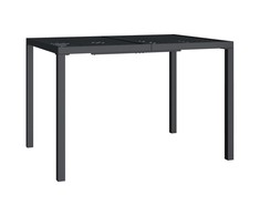 Sodo stalas, antracito spalvos, 110x80x72cm, plienas