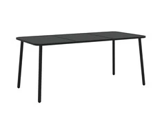 Sodo stalas, antracito spalvos, 165x80x71cm, plienas