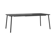 Sodo stalas, antracito spalvos, 200x100x71cm, plienas