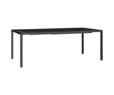 Sodo stalas, antracito spalvos, 200x100x72cm, plienas