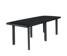 Sodo stalas, antracito spalvos, 216x90x72cm, plastikas