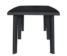 Sodo stalas, antracito spalvos, 216x90x72cm, plastikas