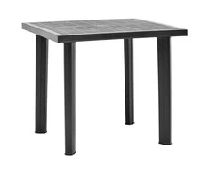Sodo stalas, antracito spalvos, 80x75x72cm, plastikas