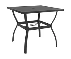 Sodo stalas, antracito spalvos, 81,5x81,5x72cm, plienas