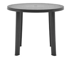 Sodo stalas, antracito spalvos, 89cm, plastikas