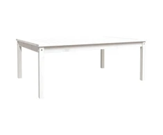 Sodo stalas, baltas, 121x82,5x45cm, pušies medienos masyvas