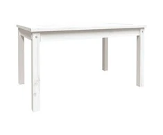 Sodo stalas, baltas, 82,5x50,5x45cm, pušies medienos masyvas