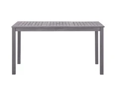 Sodo stalas, baltintas pilkas, 140x80x74cm, akacijos masyvas