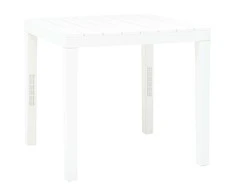 Sodo stalas, baltos spalvos, 78x78x72cm, plastikas