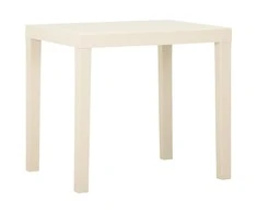 Sodo stalas, baltos spalvos, 79x65x72cm, plastikas