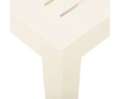 Sodo stalas, baltos spalvos, 79x65x72cm, plastikas