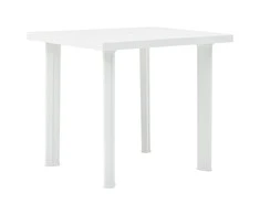 Sodo stalas, baltos spalvos, 80x75x72cm, plastikas