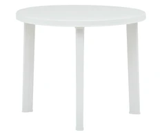 Sodo stalas, baltos spalvos, 89cm, plastikas