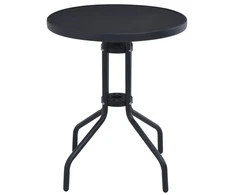 Sodo stalas, juodos spalvos, 80cm, plienas ir stiklas
