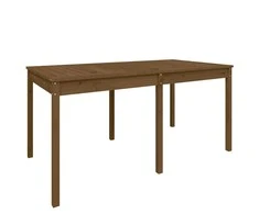 Sodo stalas, medaus rudas, 159,5x82,5x76cm, pušies masyvas