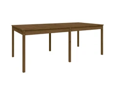 Sodo stalas, medaus rudas, 203,5x100x76cm, pušies masyvas