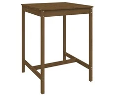 Sodo stalas, medaus rudas, 82,5x82,5x110cm, pušies masyvas