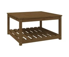 Sodo stalas, medaus rudas, 82,5x82,5x45cm, pušies masyvas