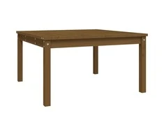 Sodo stalas, medaus rudas, 82,5x82,5x45cm, pušies masyvas