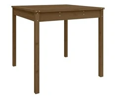 Sodo stalas, medaus rudas, 82,5x82,5x76cm, pušies masyvas
