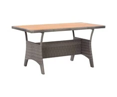 Sodo stalas, pilkas, 120x70x66cm, akacijos medienos masyvas