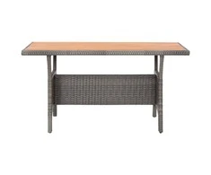 Sodo stalas, pilkas, 120x70x66cm, akacijos medienos masyvas