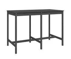 Sodo stalas, pilkas, 159,5x82,5x110cm, pušies medienos masyvas