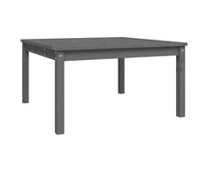 Sodo stalas, pilkas, 82,5x82,5x45cm, pušies medienos masyvas