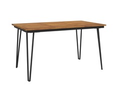Sodo stalas su segtuko formos kojomis, 140x80x75cm, akacija