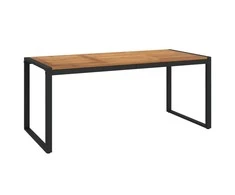 Sodo stalas su U formos kojomis, 180x90x75cm, akacijos masyvas