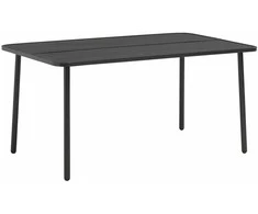 Sodo stalas, tamsiai pilkas, 150x90x72cm, plienas