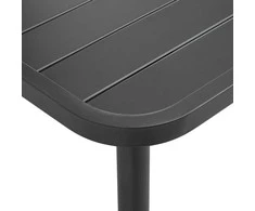 Sodo stalas, tamsiai pilkas, 150x90x72cm, plienas