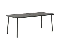 Sodo stalas, tamsiai pilkos spalvos, 180x83x72cm, plienas