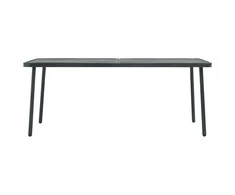 Sodo stalas, tamsiai pilkos spalvos, 180x83x72cm, plienas