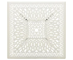 Sodo staliukas, baltos spalvos, 90x90x73cm, lietas aliuminis