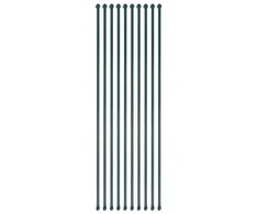 Sodo stulpai, 10vnt., 1,5m, metalas, žalia spalva