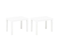 Sodo suoliukai, 2vnt., baltos spalvos, plastikas