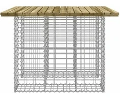 Sodo suoliukas, 100x102x72cm, pušis, gabiono dizaino