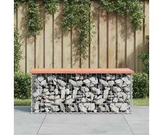 Sodo suoliukas, 103x44x42cm, douglas eglė, gabiono dizaino