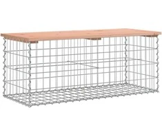 Sodo suoliukas, 103x44x42cm, douglas eglė, gabiono dizaino