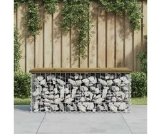 Sodo suoliukas, 103x44x42cm, impregnuota pušis, gabiono dizaino