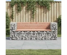 Sodo suoliukas, 184x71x65,5cm, douglas eglė, gabiono dizaino