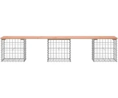 Sodo suoliukas, 203x44x42cm, douglas eglė, gabiono dizaino