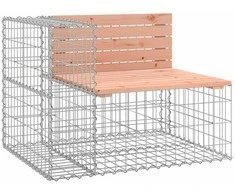 Sodo suoliukas, 287x71x65,5cm, douglas eglė, gabiono dizaino