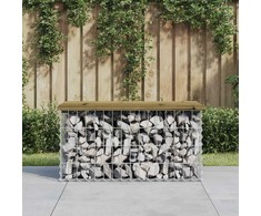 Sodo suoliukas, 83x44x42cm, impregnuota pušis, gabiono dizaino