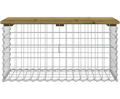 Sodo suoliukas, 83x44x42cm, impregnuota pušis, gabiono dizaino